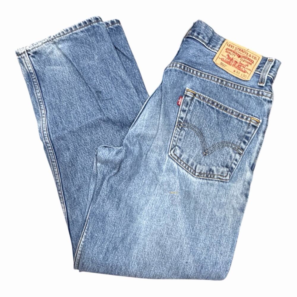 Vintage Levis 550 Jeans Men's 30x30 Relaxed Fit Tapered Leg Distressed Nov 1986